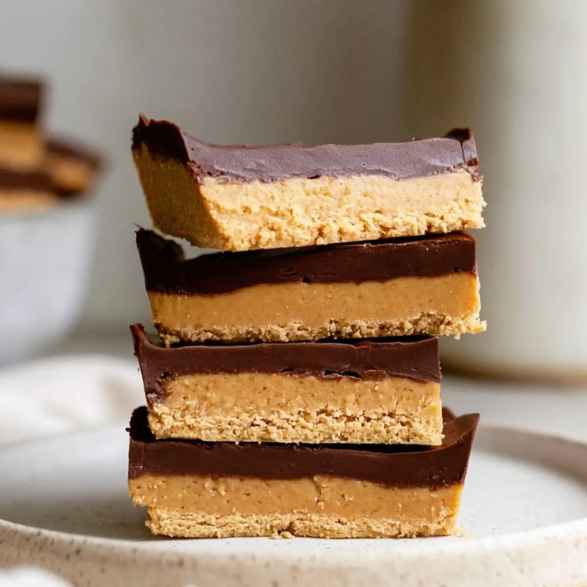 Easy No Bake Peanut Butter Chocolate Bars - Bitten Sweet Blog